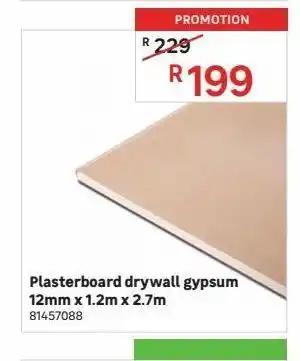 Leroy Merlin Plasterboard drywall gypsum 12mm x 1.2m x 2.7m offer