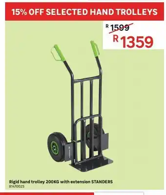 Leroy Merlin Rigid hand trolley 200kg with extension standers offer