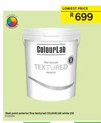 Leroy Merlin Wall paint exterior fine textured colourlab white 20l offer
