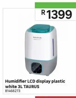 Leroy Merlin Humidifier lcd display plastic white 3l taurus offer