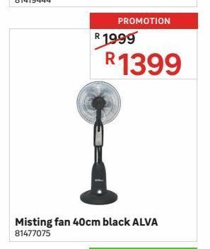 Leroy Merlin Misting fan 40cm black alva offer