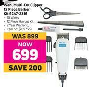 Game Wahl Multi Cut Clipper 12 Piece Barber Kit 9247-2316 offer