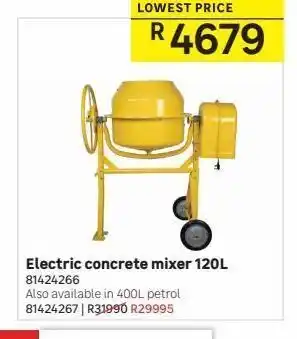 Leroy Merlin Electric concrete mixer 120l offer