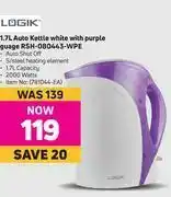 Game Logik 1.7L Auto Kettle White With Purple Gauge RSH-080443-WPE offer
