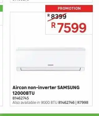 Leroy Merlin Aircon non-inverter samsung 12000btu offer