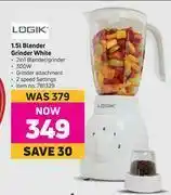 Game Logik 1.5L Blender Grinder White offer