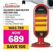 Game Sunbeam Halogen 3 Bar Heater Red SHH-500 offer