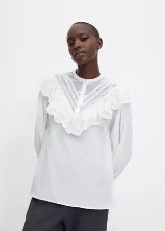 Woolworths Ruffle yoke mandarin blouse offer