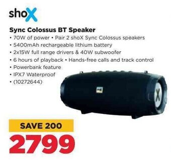 Shox Sync Colossus BT Speaker