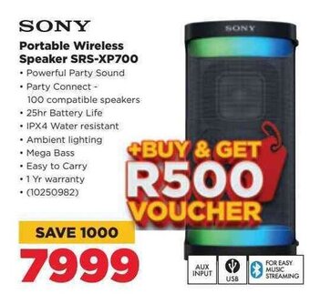 HiFi Corp Sony Portable Wireless Speaker SRS-XP700 offer
