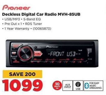 HiFi Corp Pioneer Deckless Digital Car Radio MVH-85UB offer