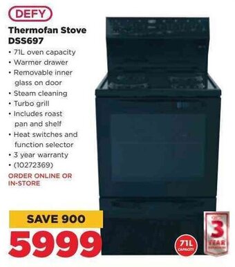 HiFi Corp Defy Thermofan Stove DSS697 offer