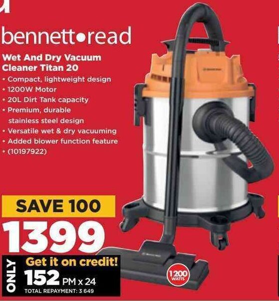 Read Wet and Dry Vacuum Cleaner Titan 20 offer at HiFi Corp