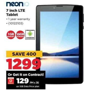 HiFi Corp Neoniq 7 inch LTE Tablet offer