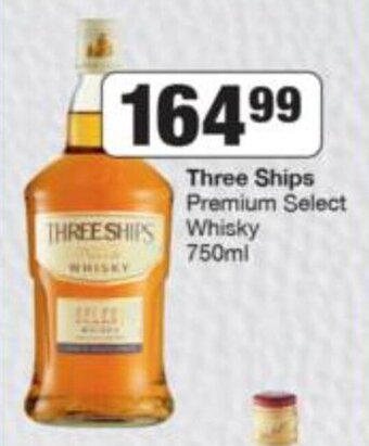 Spar Tops Three Ships Premium Select Whisky 750ml offer
