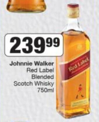 Spar Tops Johnnie Walker Red Label Blended Scotch Whisky 750ml offer