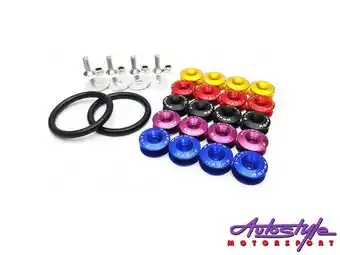 Universal aluminum jdm quick release fasteners for bumpers (gold)