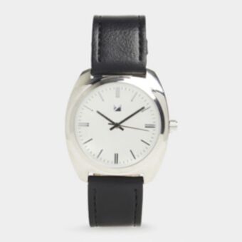 Mkm black retro classic round watch