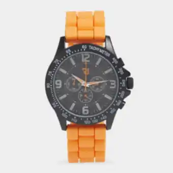 Markham Relay jeans orange casual rnd silicone watch offer