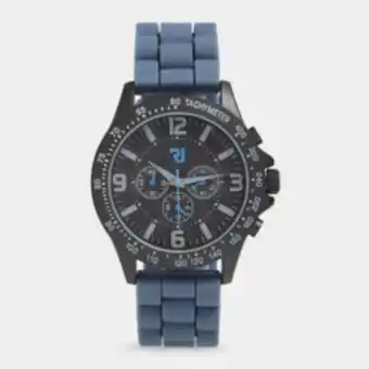 Markham Relay jeans navy casual rnd silicone watch offer