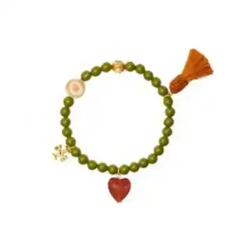 Europa Art Group Roxanne beaded tassel bracelet – green offer