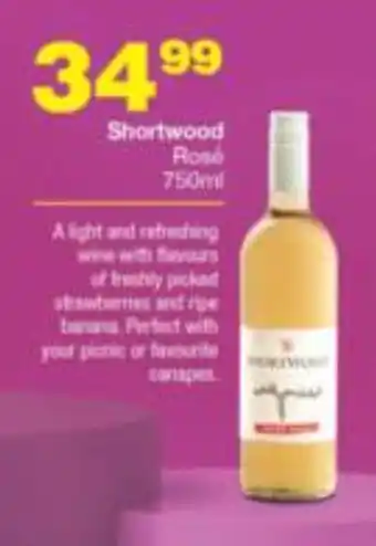 Spar Tops Shortwood Rosé 750ml offer