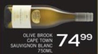 Spar Tops Olive Brook Cape Town Sauvignon Blanc 750ml offer