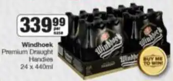 Spar Tops Windhoek Premium Draught Handies 24 x 440ml offer