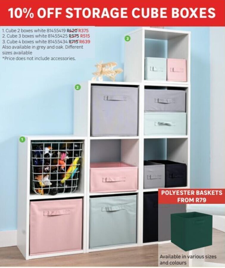 Cube 2 Boxes White 81455419 offer at Leroy Merlin