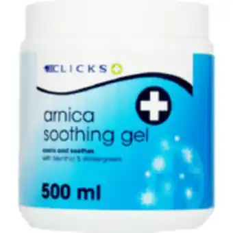 Clicks Arnica soothing gel 500ml offer