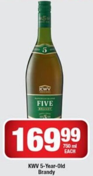 KWV 5-Year-Old Brandy 750ml