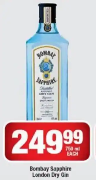 Bombay Sapphire London Dry Gin 750ml