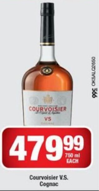 OK Liquor Courvoisier VS Cognac 750ml offer