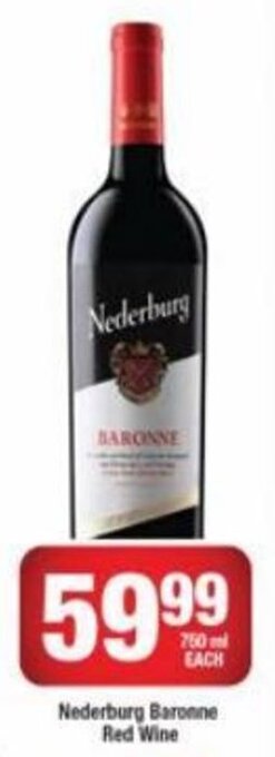 OK Liquor Nederburg Baronne Red Wine 750ml offer
