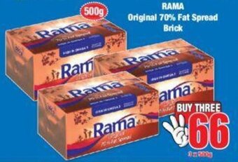 Boxer Rama Original 70% Fat Spread Brick 3 x 500g offer