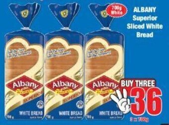 Boxer Albany Superior Sliced White Bread 3 x 700g offer