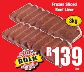 Boxer Frozen Sliced Beef Liver 3kg offer