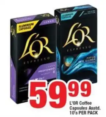 OK Foods L'Or Coffee Capsules Assorted 10's per pack offer