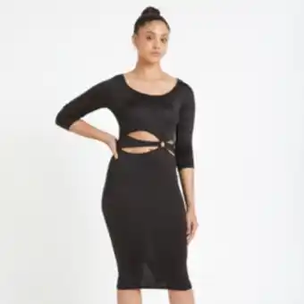 The FIX Women's black cut out bodycon dress offer