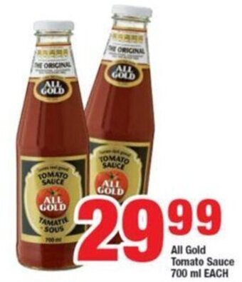 All Gold Tomato Sauce 700ml