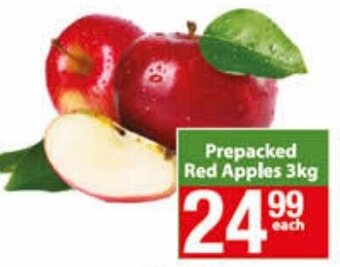 Prepacked Red Apples 3kg