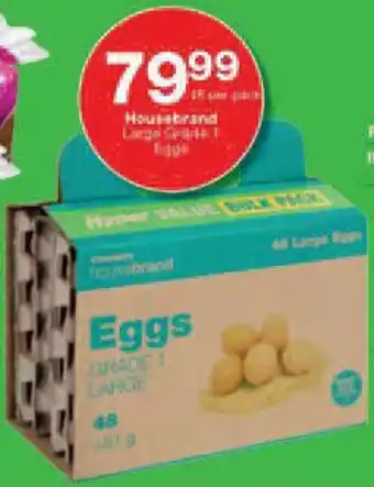 Housebrand Large Grade 1 Eggs 48 per pack