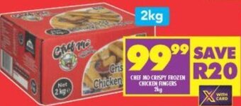 Shoprite Chef Mo Crispy Frozen Chicken Fingers 2kg offer