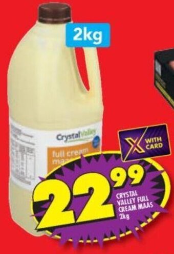 Shoprite Crystal Valley Full Cream Maas 2kg offer