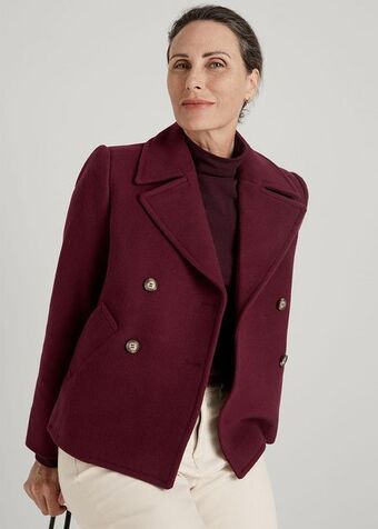 Woolworths Wool blend classic peacoat offer