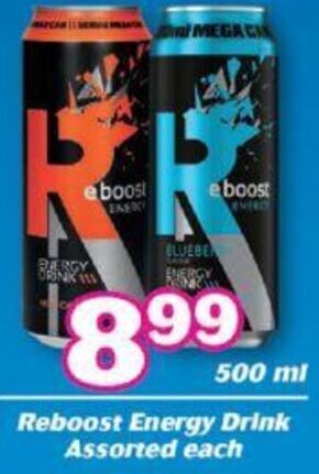Reboost Energy Drink Assorted 500ml