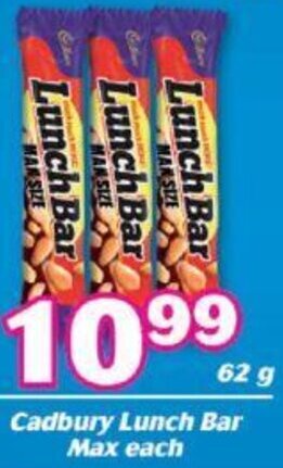 Cadbury Lunch Bar Max 62g