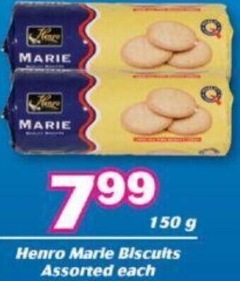 Henro Marie Biscuits Assorted 150g
