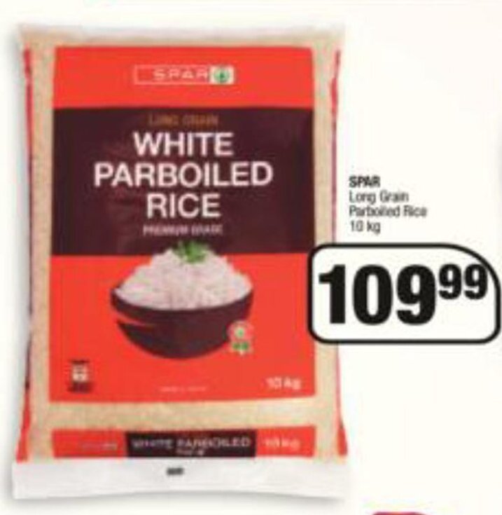 Spar Long Gran Parboiled Rice 10kg offer at Spar