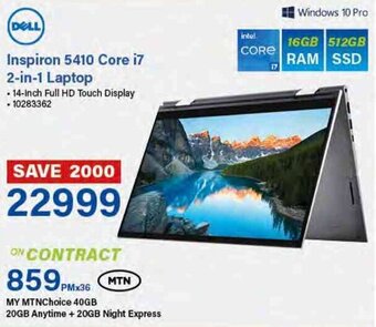 Incredible Connection Dell Inspiron 5410 Core i7 2-in-1 Laptop offer